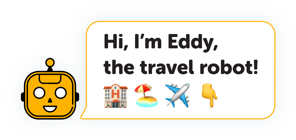 Eddy Travels chat robot will help you find the best travel deals